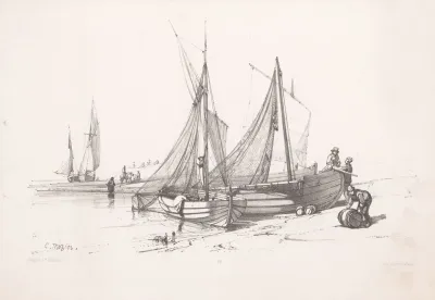 Sailing Ships On The Beach