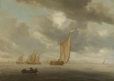 Sailing Vessels On A Inland Body Of Water