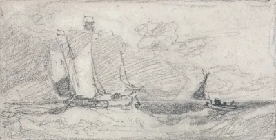 Sailing Wherries And Boats In A Choppy Sea