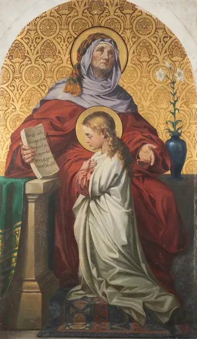 Saint Anne With Mary In Prayer