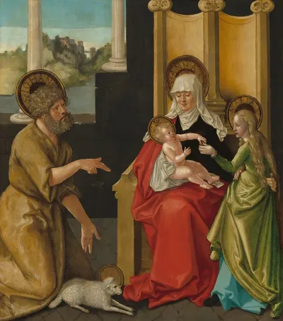 Saint Anne With The Christ Child The Virgin_and Saint John The Baptist