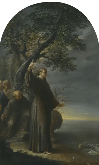 Saint Anthony Of Padua Preaching To The Fish