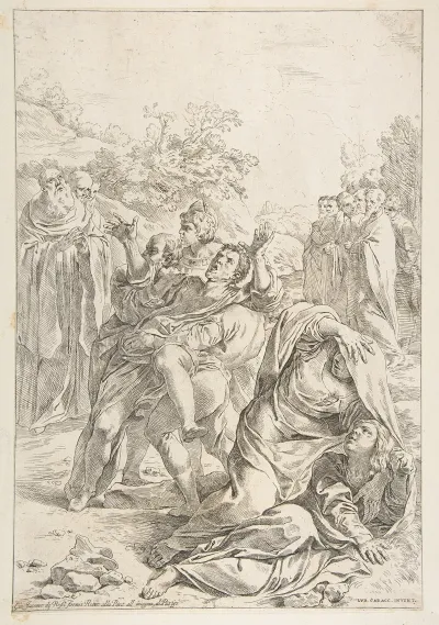 Saint Benedict Exorcising A Demon