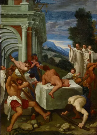 Saint Benedict Exorcising The Devil