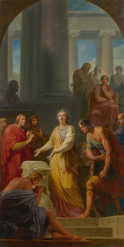 Saint Catherine Arguing Against Pagan Philosophers Before Emperor Maxentius