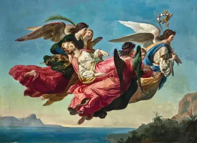 Saint Catherine Carried To Mount Sinai By Angels After Her Martyrdom