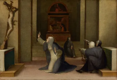 Saint Catherine Of Siena Receiving The Stigmata