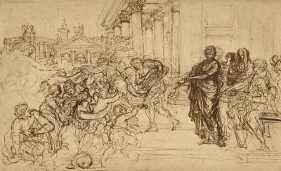Saint Cecilia Giving Alms To The Poor