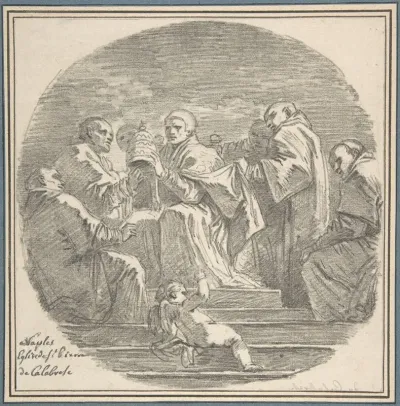 Saint Celestine V Renouncing The Papacy After Mattia Preti