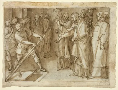 Saint Charles Borromeo Supervising The Opening Of A Crypt