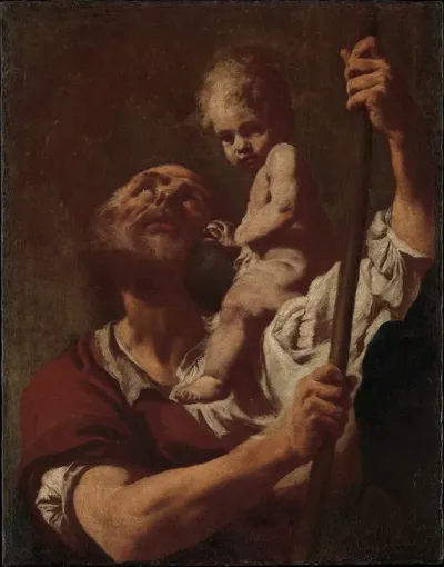 Saint Christopher Carrying The Infant Christ