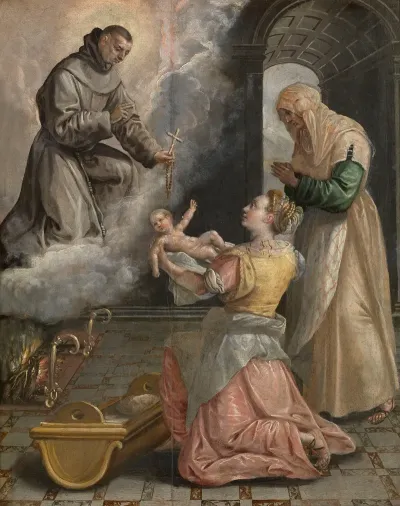 Saint Didacus Brings The Stillborn Girl To Life