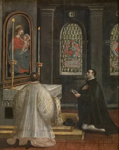 Saint Didacus Of Alcala At Prayers