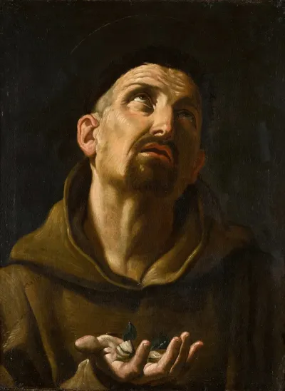 Saint Didacus Of Alcala Holding Rose Buds