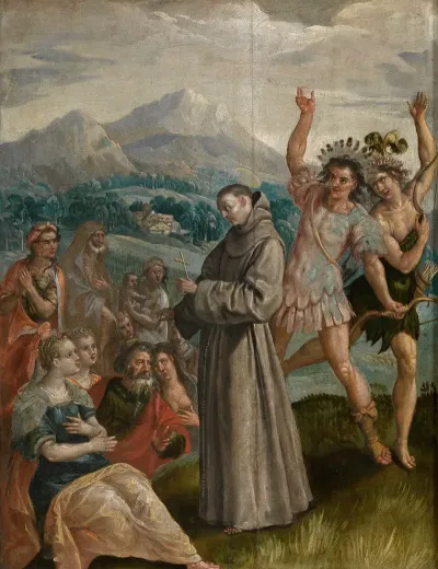 Saint Didacus Preaches In The Canary Islands