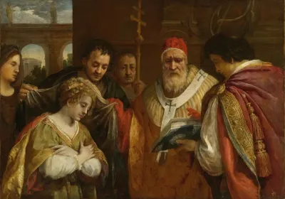 Saint Domitilla Receiving The Veil From Pope Clement I 2