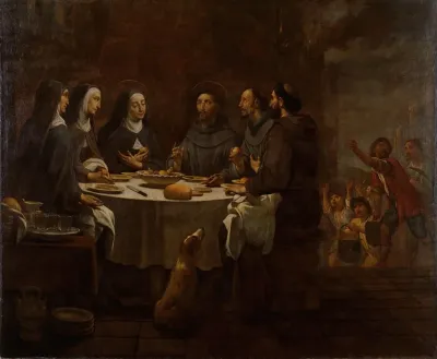 Saint Francis And Saint Clare At Supper In The Convent Of Saint Damian