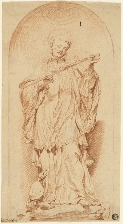 Saint Francis Holding A Crucifix