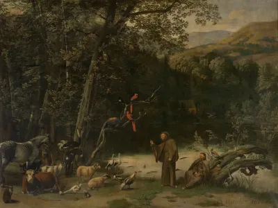 Saint Francis Of Assisi Preaching To The Animals