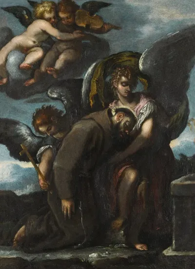 Saint Francis Supported By Angels
