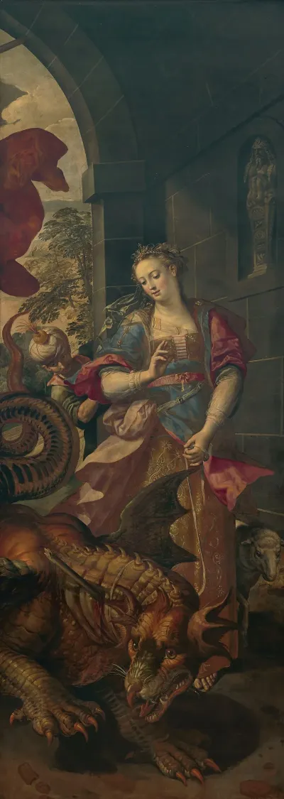 Saint George And The Princess Of Silence Return To The City With The Vanquished Dragon 2