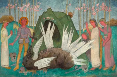 Saint George Piercing A Dragon