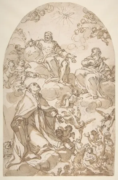 Saint Gregory The Great Interceding For Souls In Purgatory