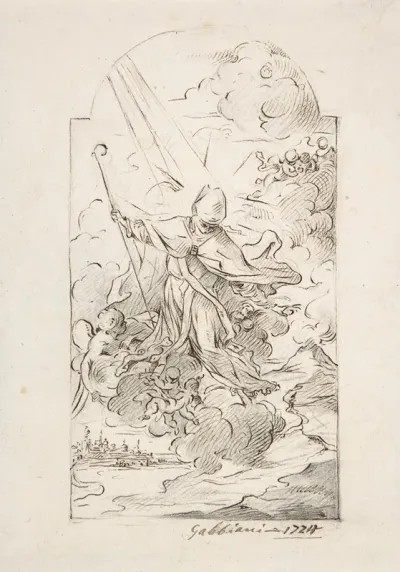 Saint Januarius Saving Naples From An Eruption Of Mt Vesuvius
