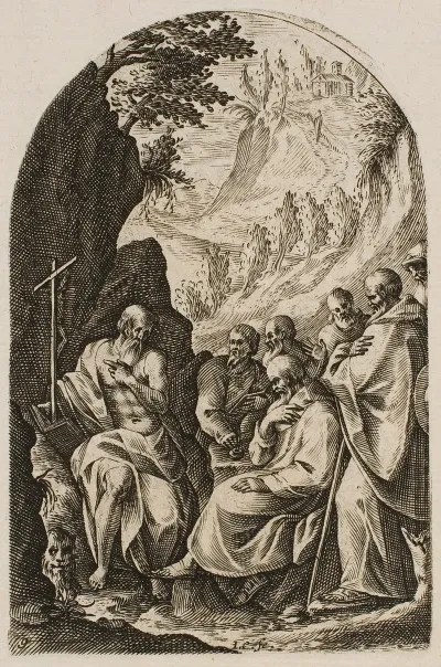 Saint Jerome Instructing His Disciples In The Desert