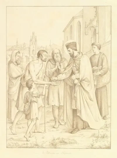 Saint Johannes Nepomuk Distributing Alms