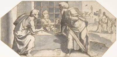 Saint John The Baptist In Prison Sends His Disciples To Question Jesus