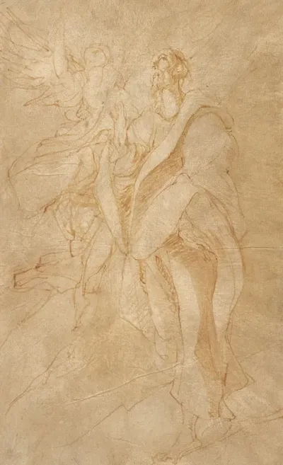 Saint John The Evangelist And An Angel