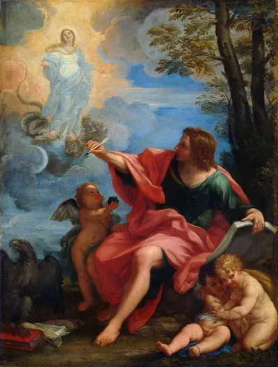 Saint John The Evangelist On Patmos