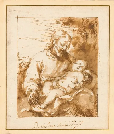 Saint Joseph And The Sleeping Christ Child