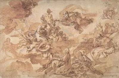 Saint Joseph Presented By The Virgin To The Holy Trinity