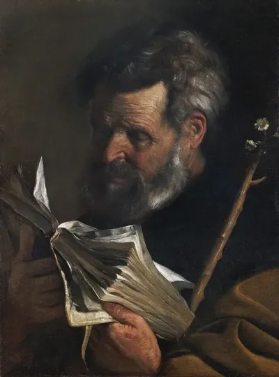 Saint Joseph Reading A Book And Holding A Flowering Staff 2