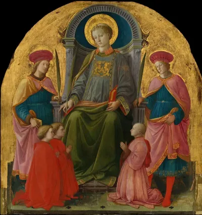 Saint Lawrence Enthroned With Saints And Donors