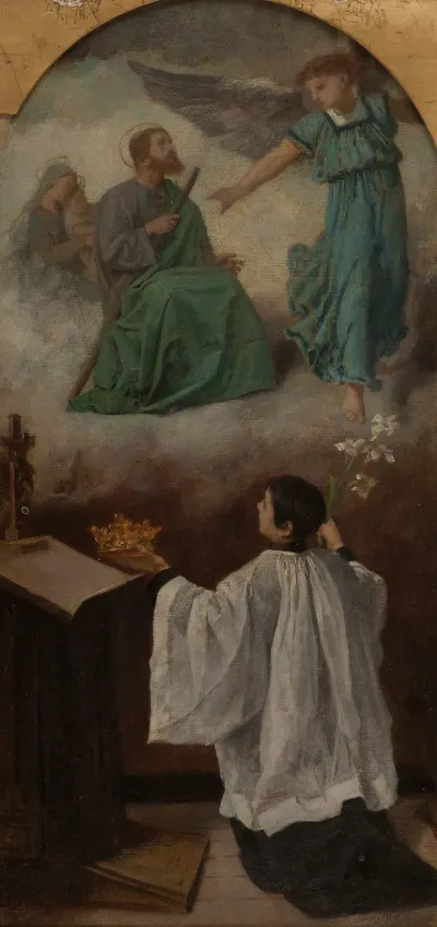 Saint Louis De Gonzague En Contemplation Devant Les Vertus De Jesus Ou La Vision De Saint Louis De Gonzague