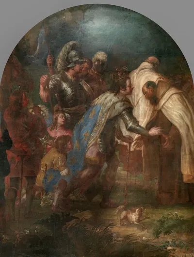 Saint Louis Ix King Of France Receives Pierre De Corbie