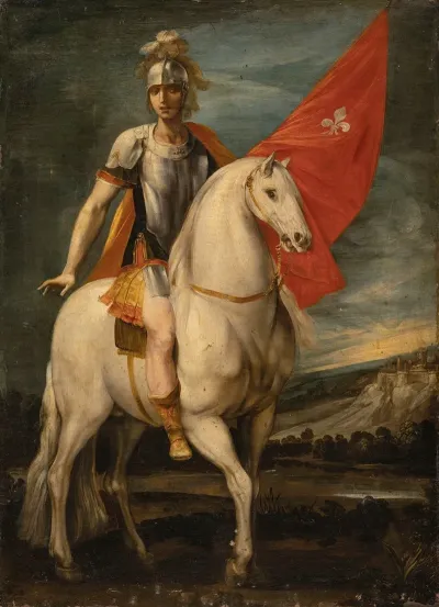 Saint Louis Of Toulouse On Horseback