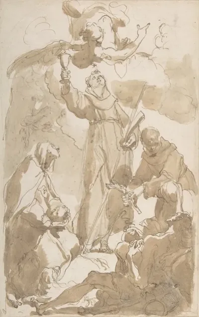 Saint Margaret Of Cortona Saint James Of The March And Saint Didacus