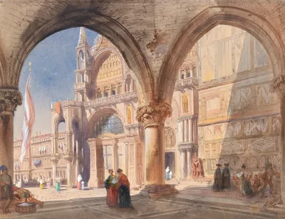 Saint Marks Venice From The Doges Palace Colonnade