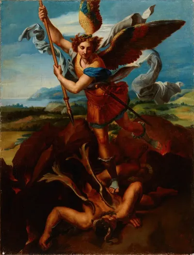Saint Michael The Archangel Vanquishing Satan