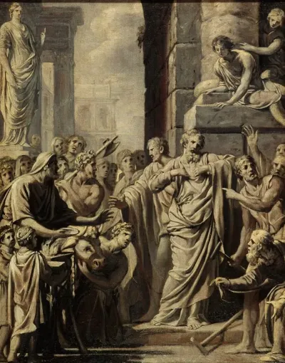 Saint Paul Et Saint Barnabe Refusant Les Honneurs Divins A Lystre