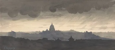 Saint Peters Seen From The Pincio Rome