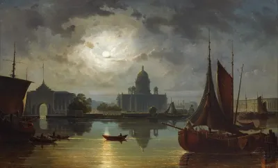 Saint Petersburg In Moonlight