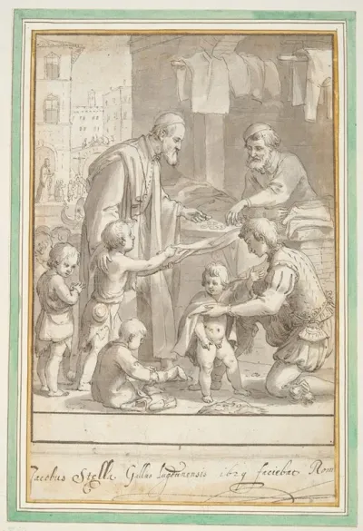Saint Philip Buying Clothes For Children