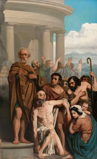 Saint Pierre Guerissant Un Boiteux A La Porte Du Temple