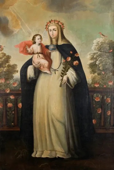 Saint Rose Of Lima With Child Jesus