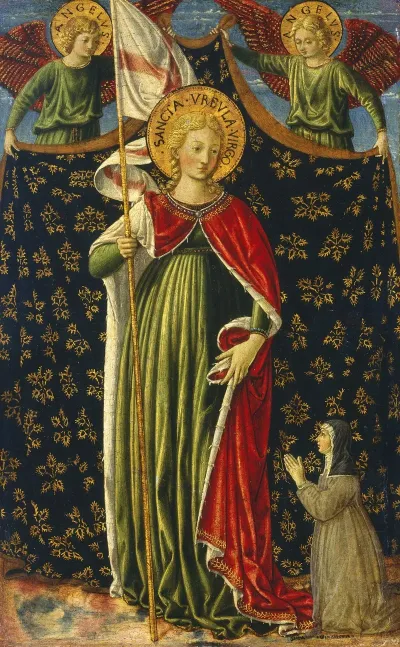 Saint Ursula With Two Angels And Donor